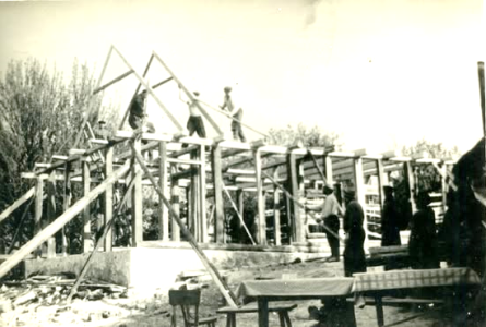 Construction of a house on Polesie (Ukraine) in the 50-ye years of the last century